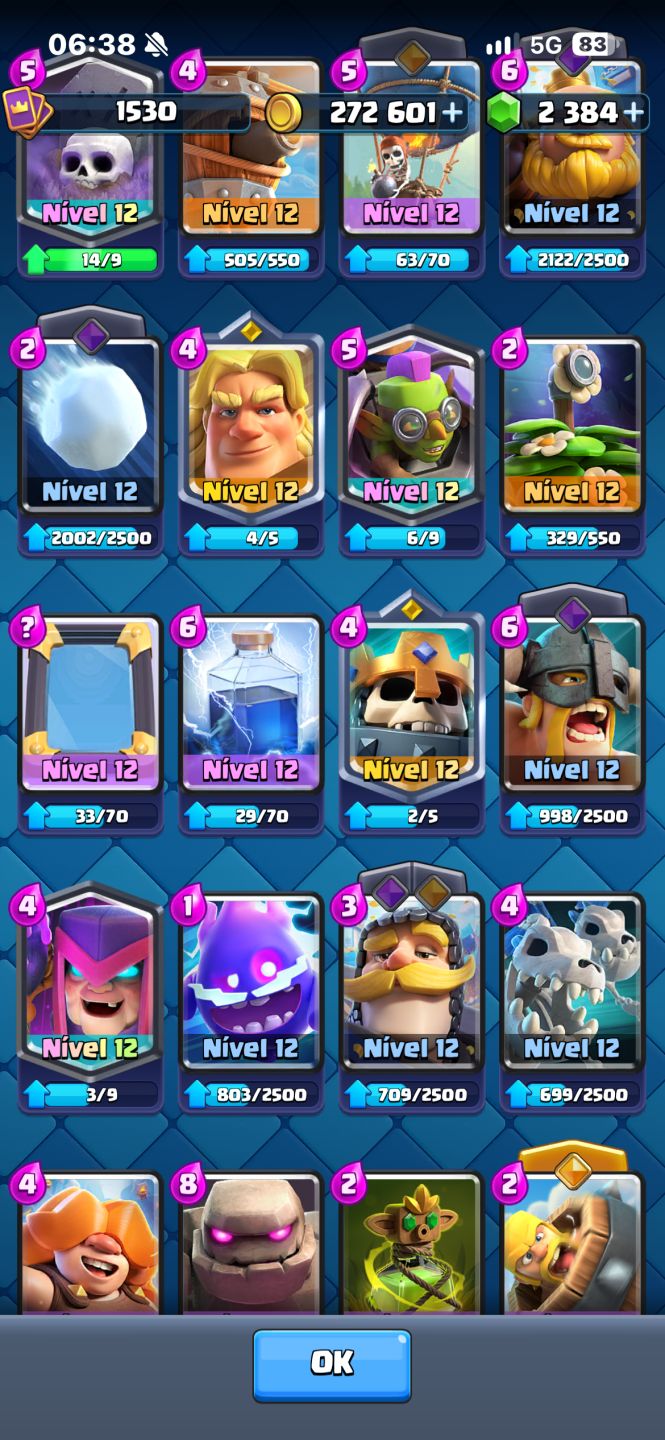 Conta Clash Royale
