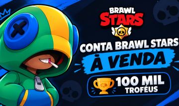 CONTA BRAWL STARS 100.000 TROFÉUS! CONTA PARA RANKEADA, END GAME