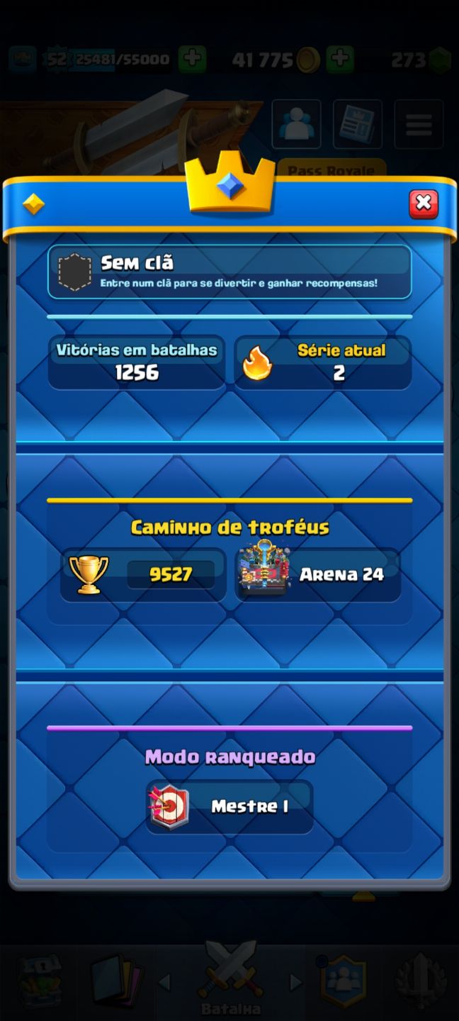 LVL 52 | ARENA 24 | 7 EVOLUÇÕES | 9,527 TROFÉUS. | Conta Clash Royale