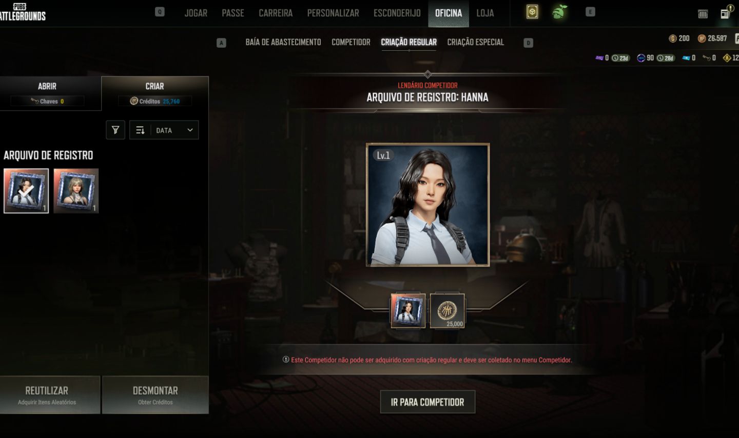CONTA PUBG COM 1 PROGRESSIVA E 2 PERSONAGENS PROGRESSIVAS