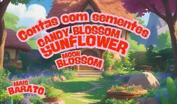 GROW A GARDEN - CONTAS COM CANDY BLOSSOM + MOON BLOSSOM + SUNFLOWER
