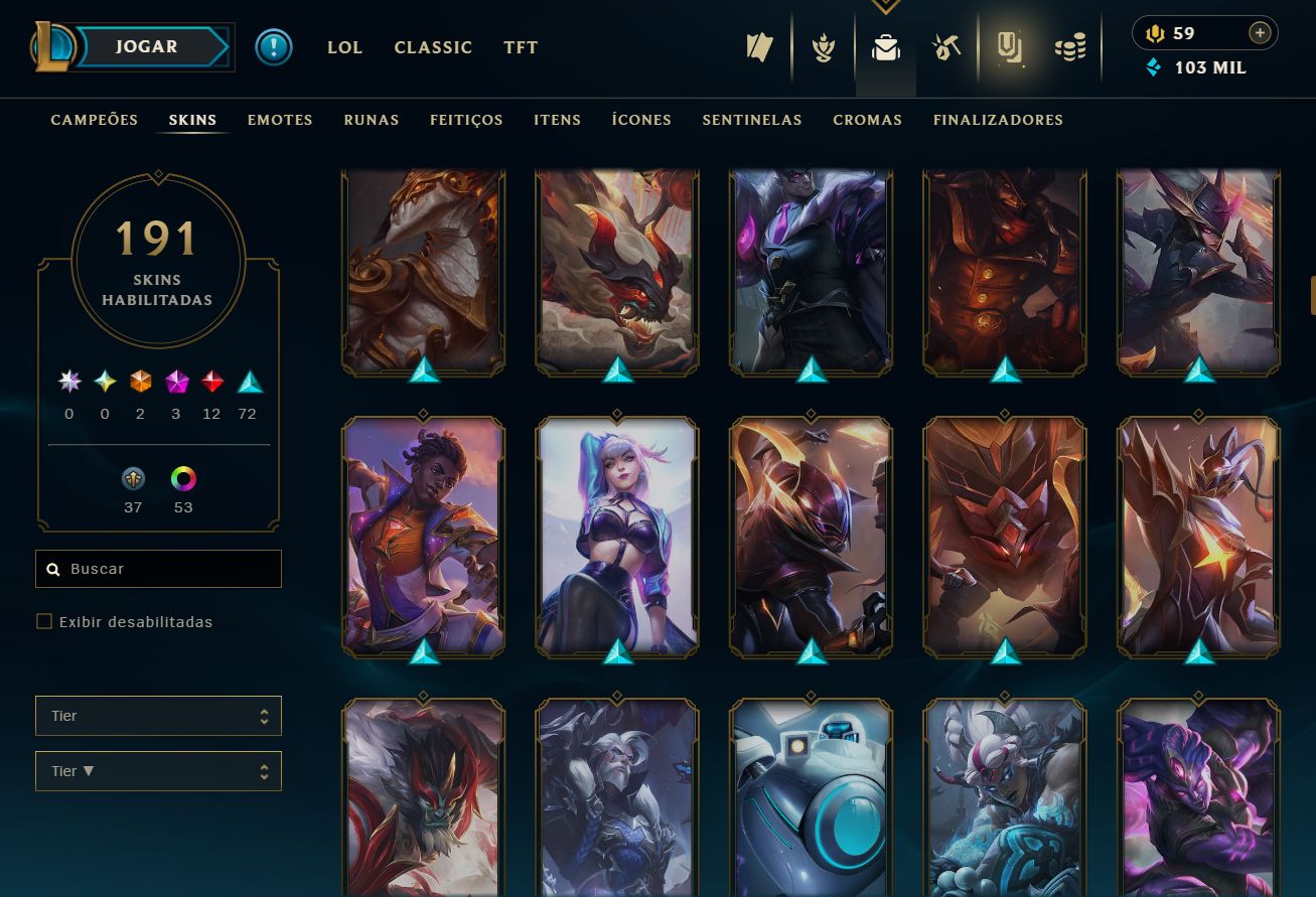 CONTA GOLD IV - 191 SKIN - FULL CHAMP + PREÇO BAIXISSIMO! - 100% SEGURA!