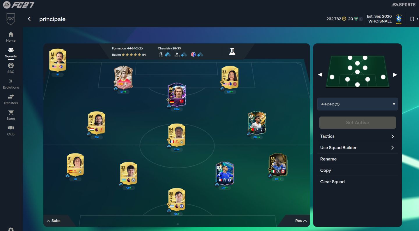 CONTA ULTIMATE TEAM EAFC 27 ULTIMATE PLUS - TIME META NO VALOR DE +500K