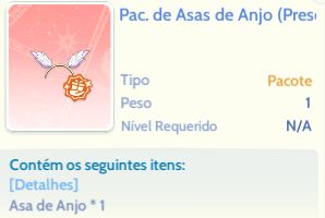 Acessório de Cabeça ''Asa de Anjo'' do MVP Angeling no Ragnarok Origin Classic