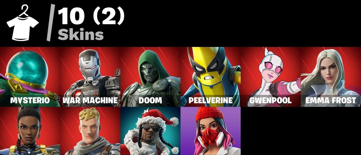 Conta FORTNITE 10 SKINS (Primeiro email ) Saga marvel SOMENTE PC