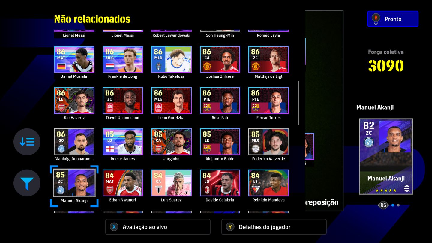 CONTA EFOOTBALL STEAM FORÇA 3090 + JOGOS