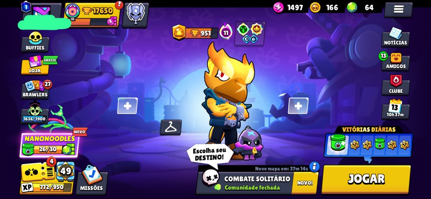 CONTA UPADA COM 17K DE TROFEUS,91 BRAWLERS,185 SKINS E +27K DE BLINGS