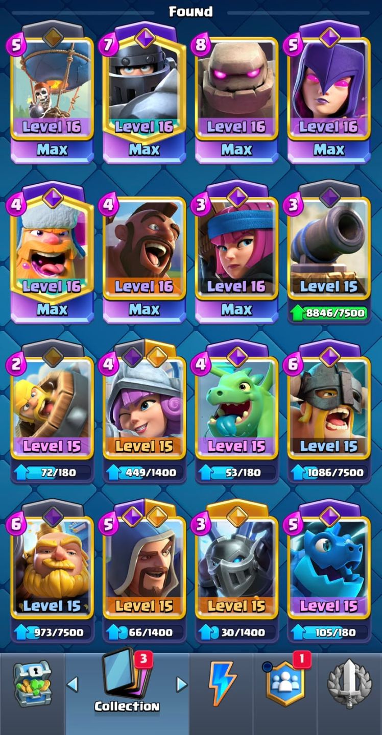 Conta clash royale 13k troféus, 7 cartas lvl 16, 13 evoluções, 6 heróis