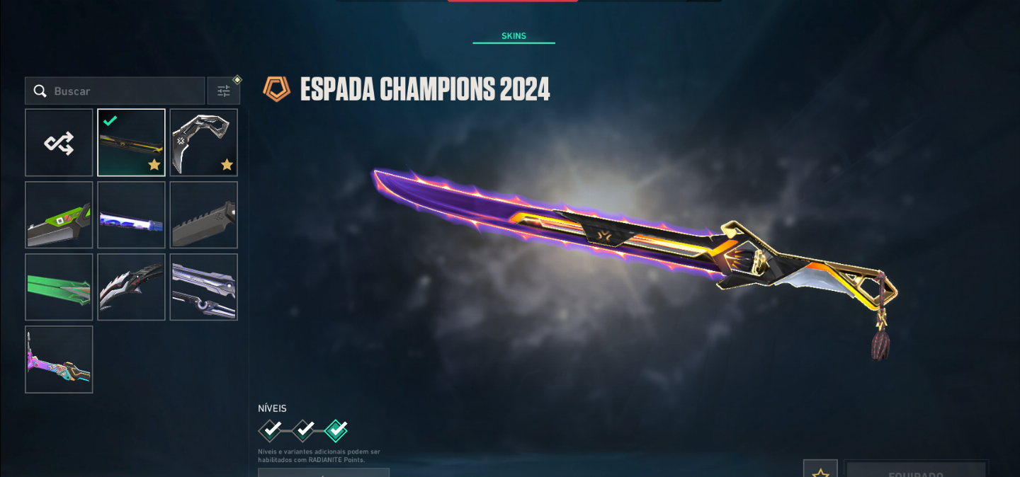 Conta com skins limitadas