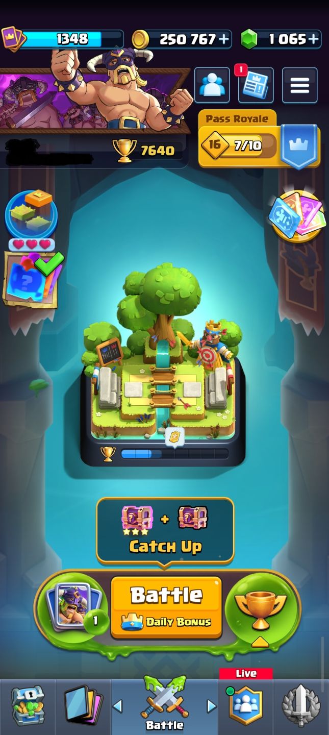 CR | CONTA CLASH ROYALE COM 7611 TROFEUS ARENA 20 | COM EVO E HEROICO