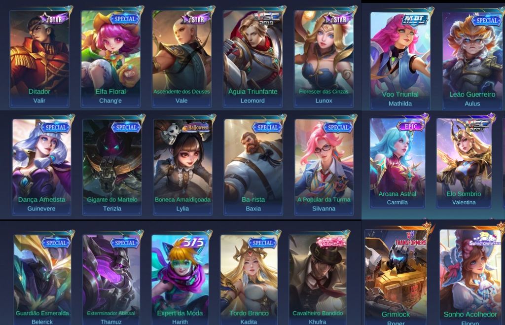 CONTA MLBB - COLLECTOR ANGELA - MUITAS SKINS
