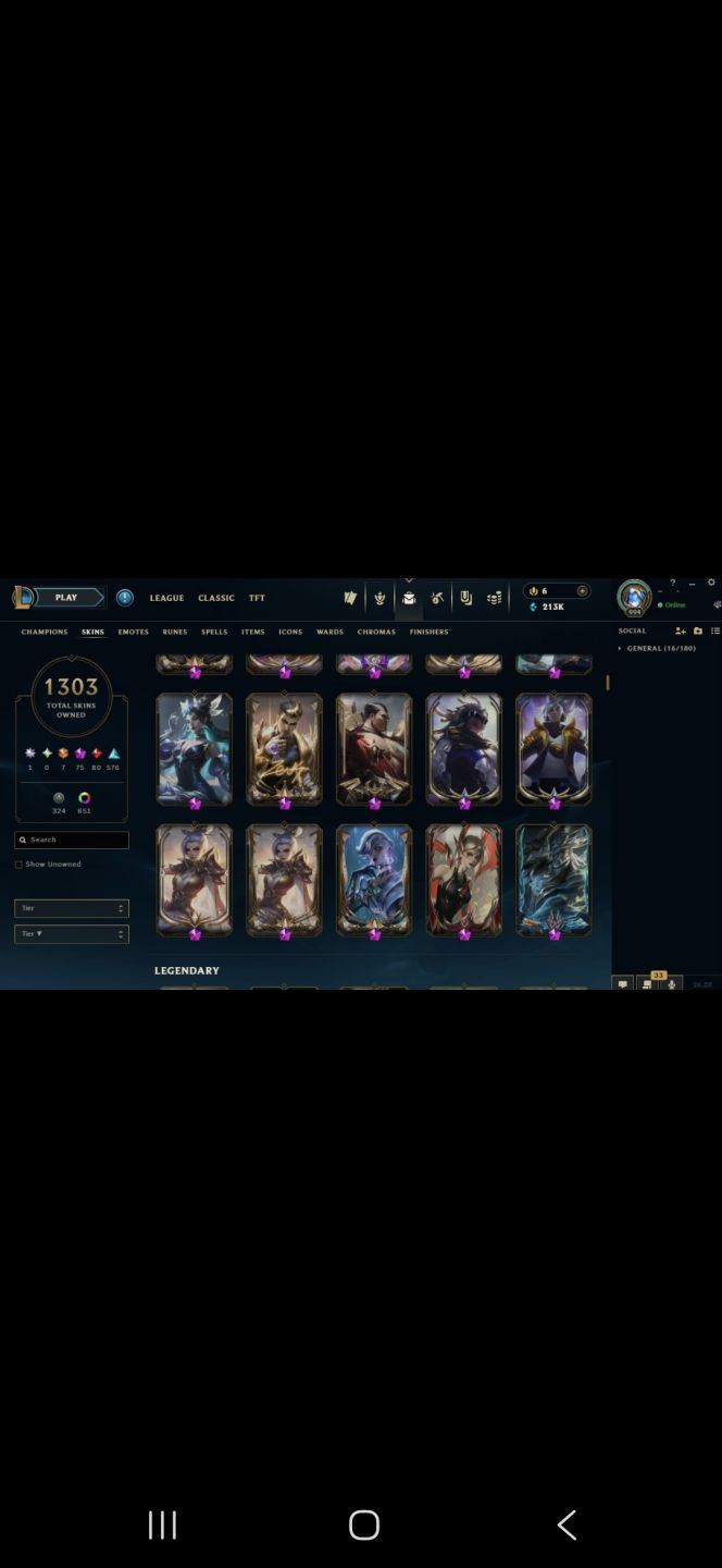 Conta LoL - Skin Ahri Faker, New pax jax, New pax sivir...