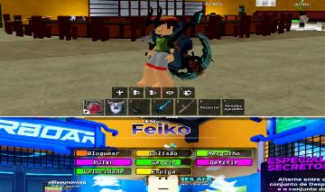 Conta roblox voleybol e blox fruits mega upada