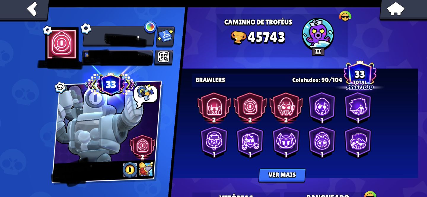 Conta de brawl stars, inumeras skins uma conta super completa.