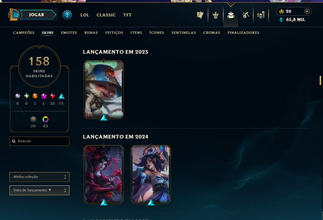CONTA DE LEAGUE OF LEGENDS ESMERALDA TODOS OS PERSONAGENS LIBERADOS!