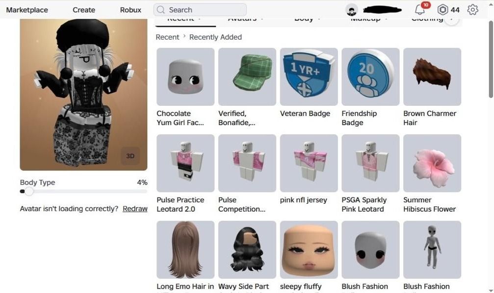 Conta Feminina com Mais de 35Mil Robux Gastos !!!Promoção!!!