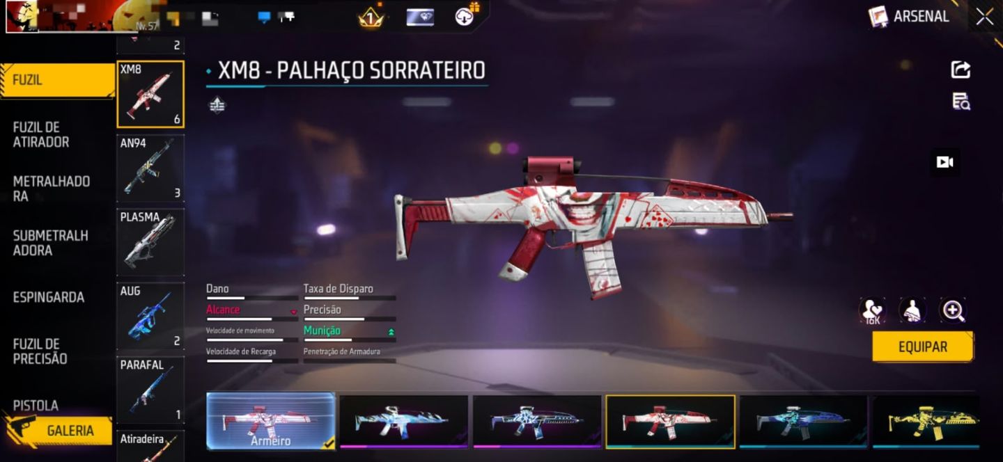 Conjunto Minato + Punho Soberano + UMP, MP40 e XM8 Atributadas Permanentes