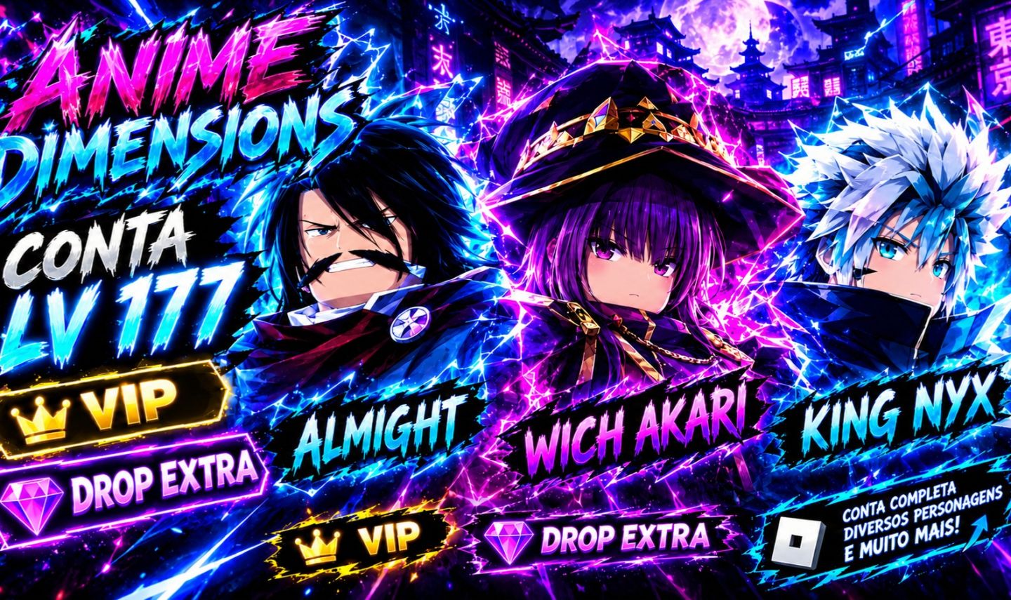 CONTA LV 177 | VIP | DROP EXTRA | ALMIGHT | KING NYX | WITCH AKARI