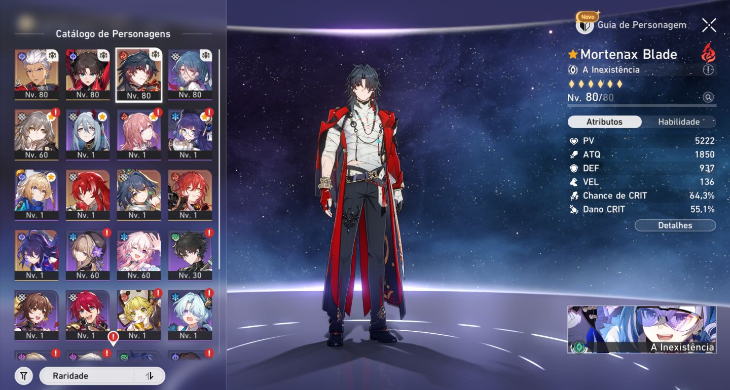 Conta Endgame: MBlade E2S0 + Rin E1S1 + Archer e outros.