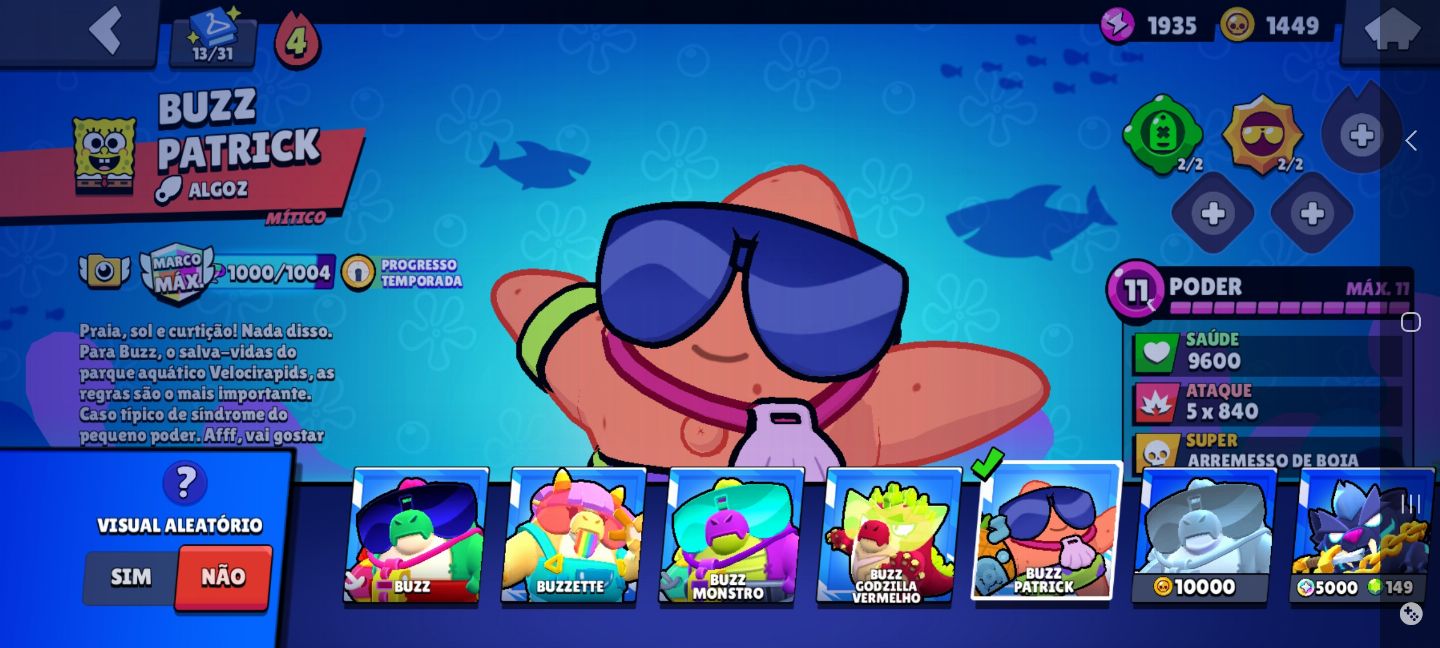 CONTA BRAWL STARS 88 BRAWLERS MUITO UPADA (OLHE DESCRIÇÃO)