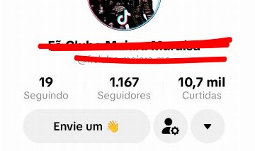 Conta do tik Tok bem engajada