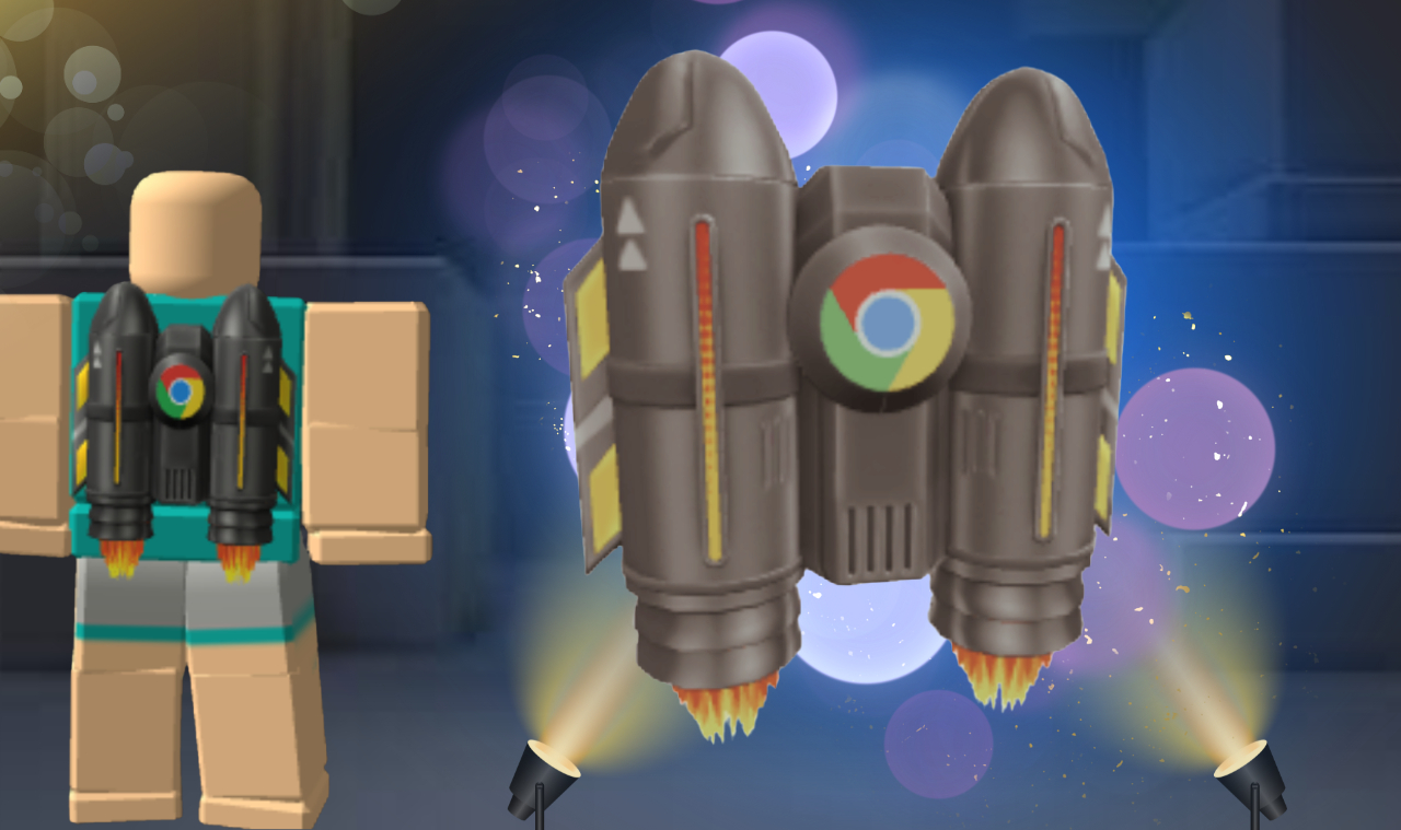 (RARO) Item de avatar roblox chroomek Jetpack