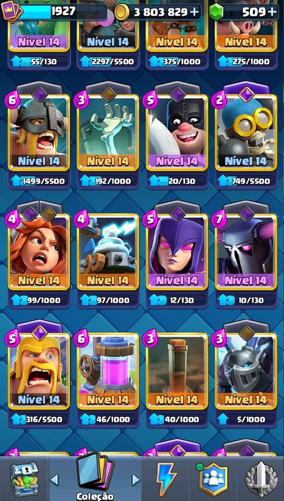 CONTA DE CLASH ROYALE | 13K TROFEUS 17 EVOLUÇÃO E 3 HEROI COM MAIOR CAMPEÃO |