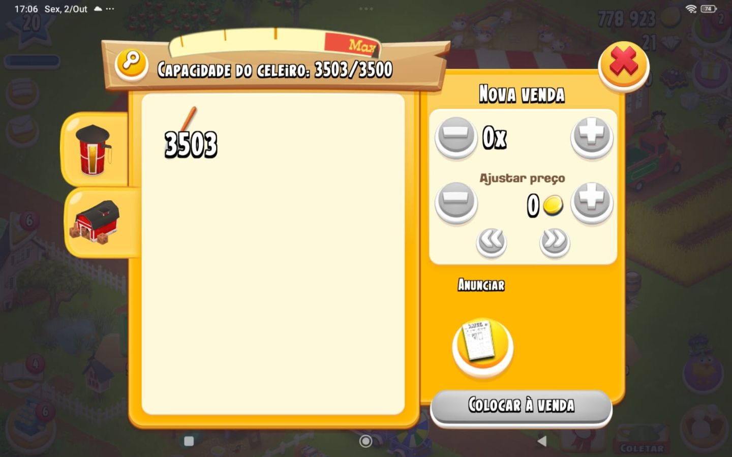 CONTAS HAY DAY SUPORTE
