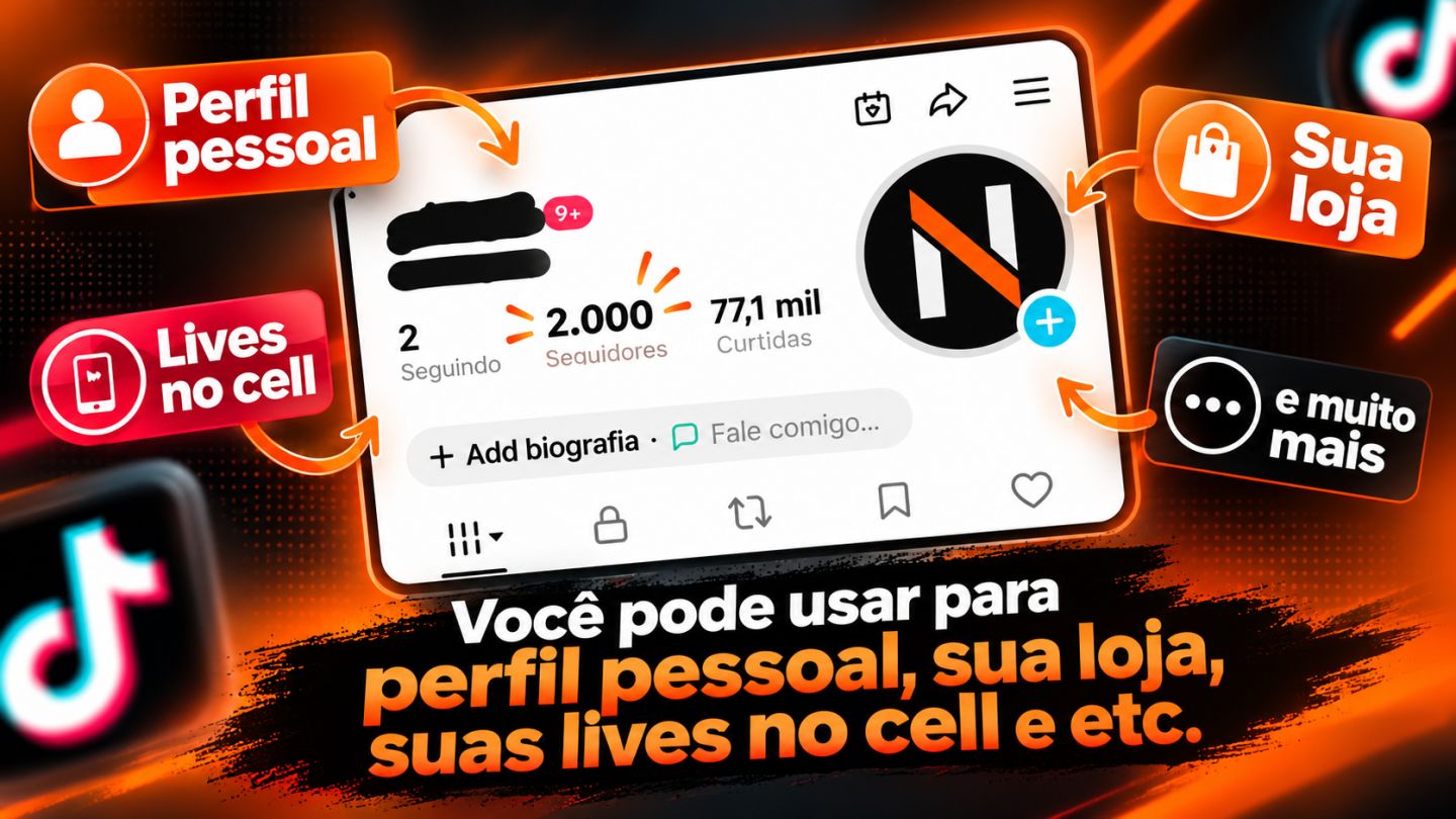 CONTAS TIK TOK BR| 1k a 7k TRANSMISÃO cell+Garantia+suporte PROMOÇÃO ÍMPERDIVEL