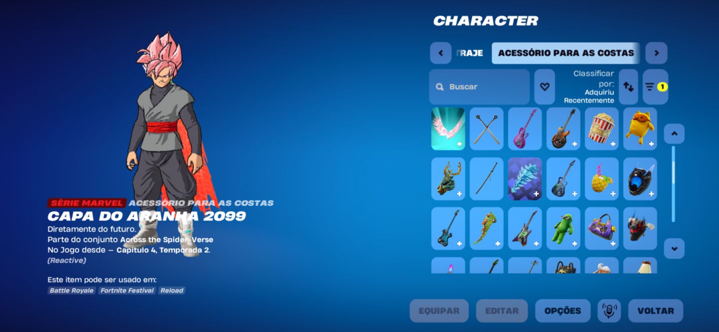 CONTA FORTNITE COM BASTANTE ITENS EXCLUSIVOS