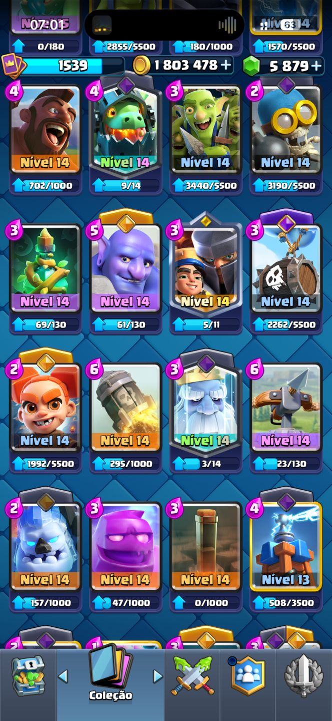 Conta Clash Royale UPADA 13.5k+ 4 decks full, aceito propostas