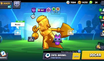 Minha conta de brawl stars com bastante skins e hypers