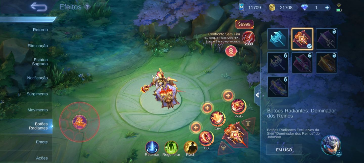 Conta de mobile legends com 330 skins e todos os personagens