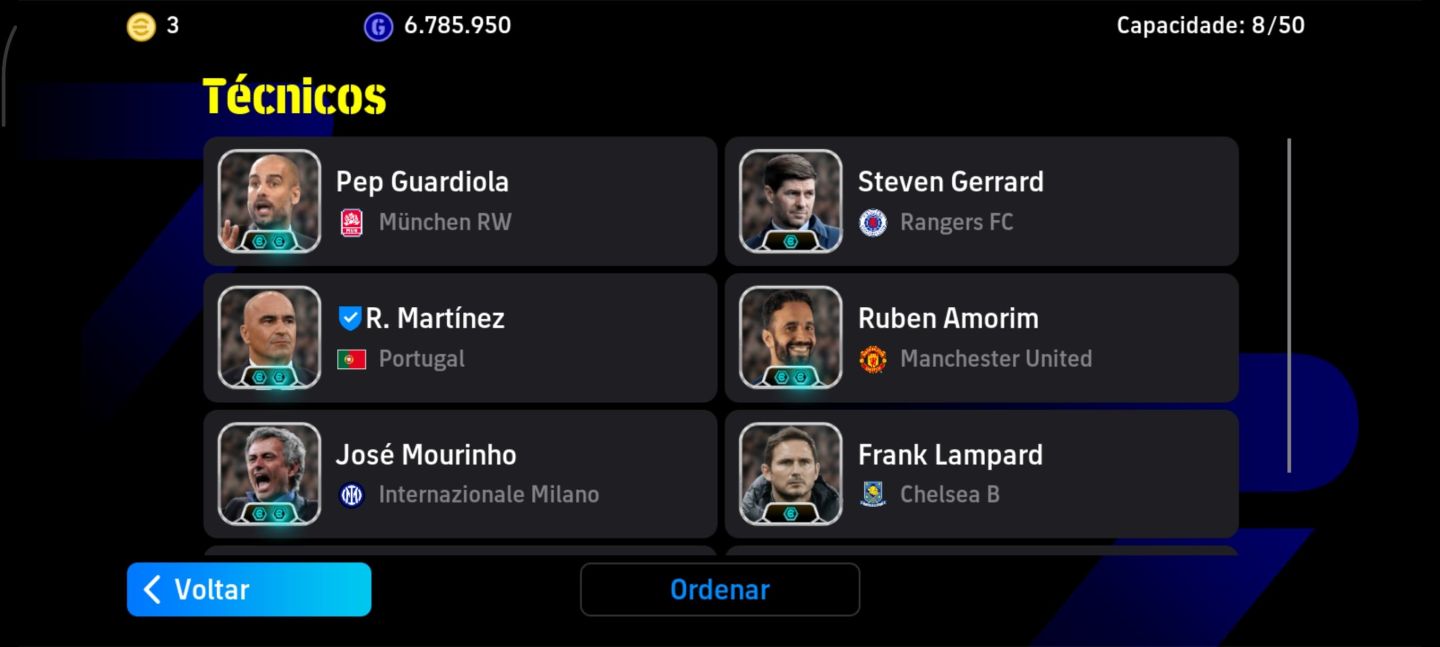 Conta de Efootball (Pelé, Ibrahimovic, Cruyff, Rodri, Vieira, Schemeichel,Salah)