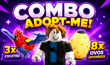COMBO ADOPT-ME! - 3x Cocatriz + 8x Ovos Japoneses.