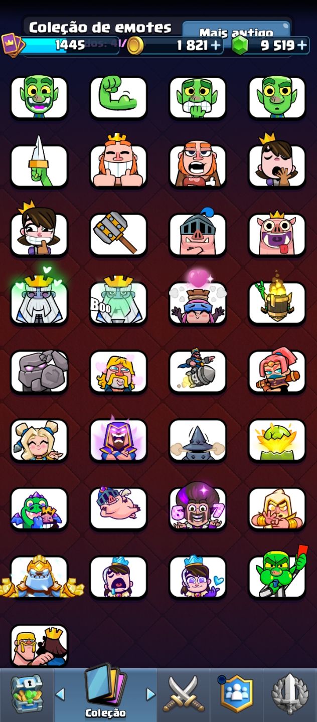 CONTA CLASH ROYALE NIVEL DE REI 14, +9MIL GEMAS E TROCA NICK GRÁTIS