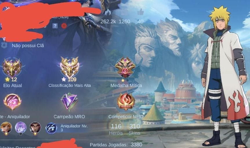 Conta mobile legends 312 skin da bastante da colaboração