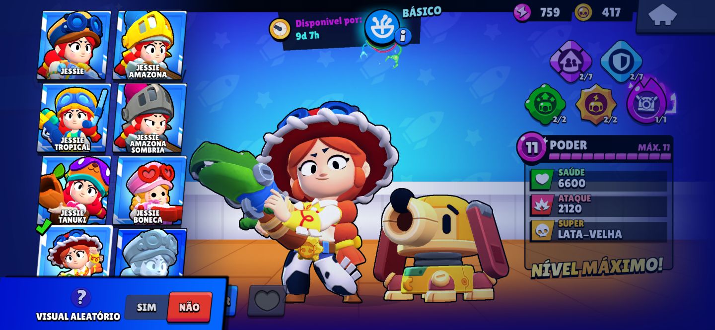 Conta boa de Brawl star várias skin