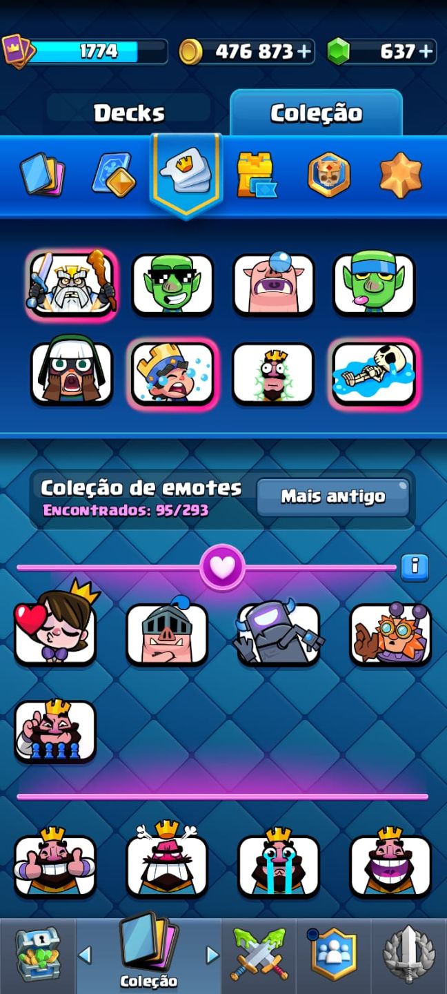 CONTA CLASH ROYALE COMPLETA À VENDA CONTA VETERANA + MUITAS CARTAS!