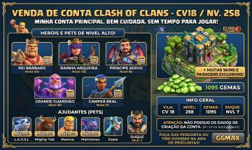 Conta Clash of Clans - CV18 | Nível 258 |