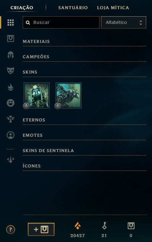 Conta Premium de LoL - Skins/Cromas/EA/EL/Rank/Emotes/Sentinelas/etc