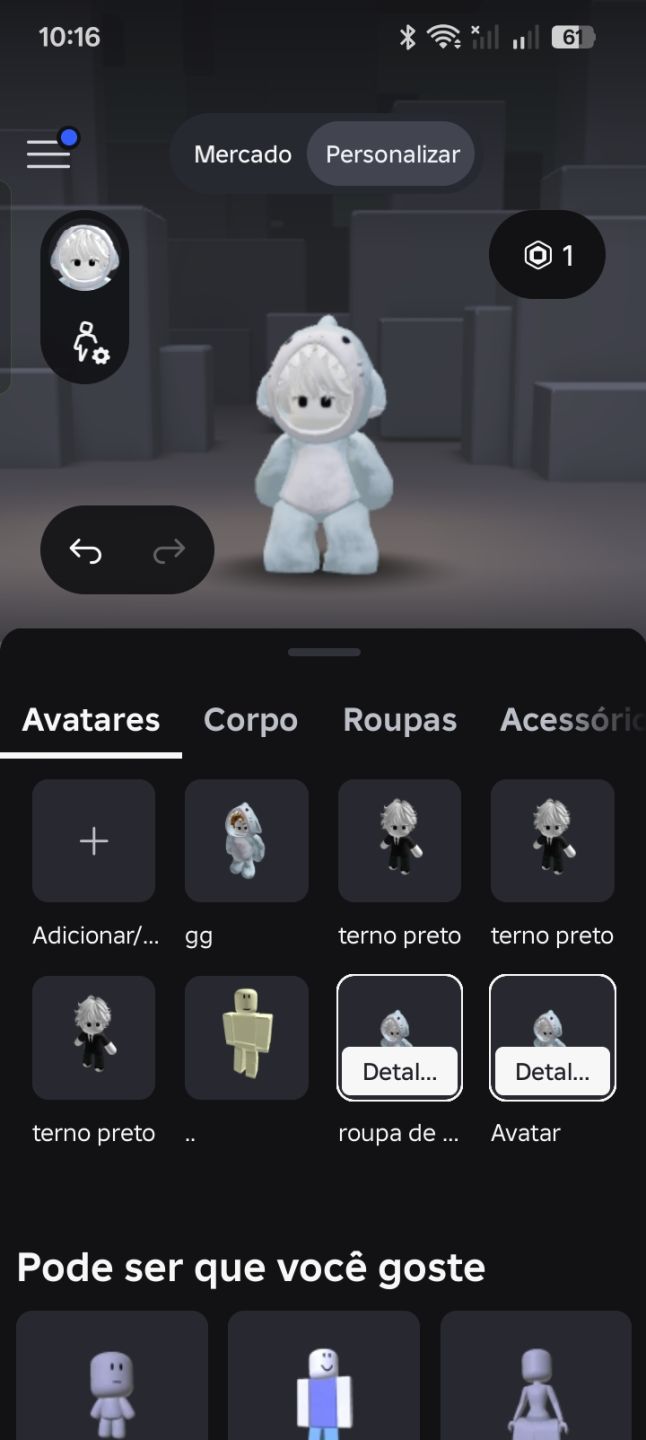 Conta de BLUE Lock top com skin
