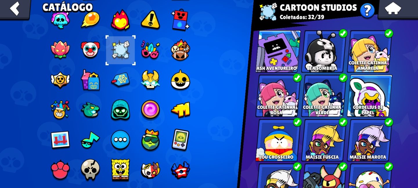 CONTA DE BRAWL STARS 70K+ extremamente upada e com diversas skins