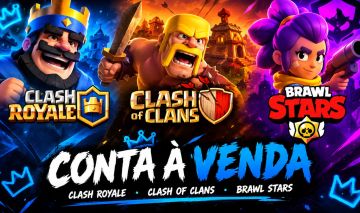 CONTA DE CLASH ROYALE, CLASH OF CLANS E BRAWL STARS A VENDA