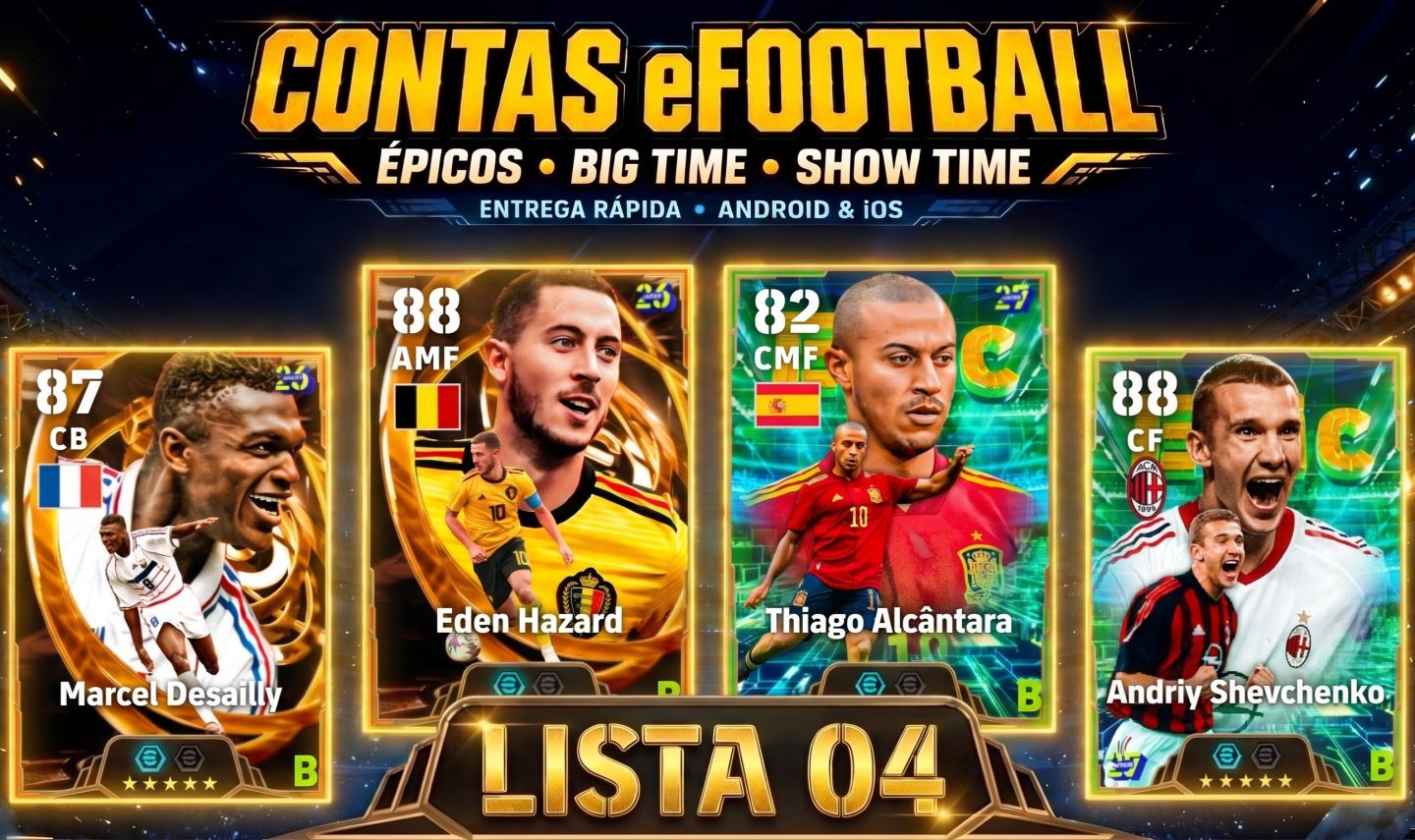 Contas eFootball Iniciais com Épicos/Big Times Garantidos!