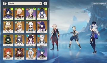CONTA DE GENSHIN IMPACT DE 2023 COM RANK58 COM 74 PERSONAGEMS
