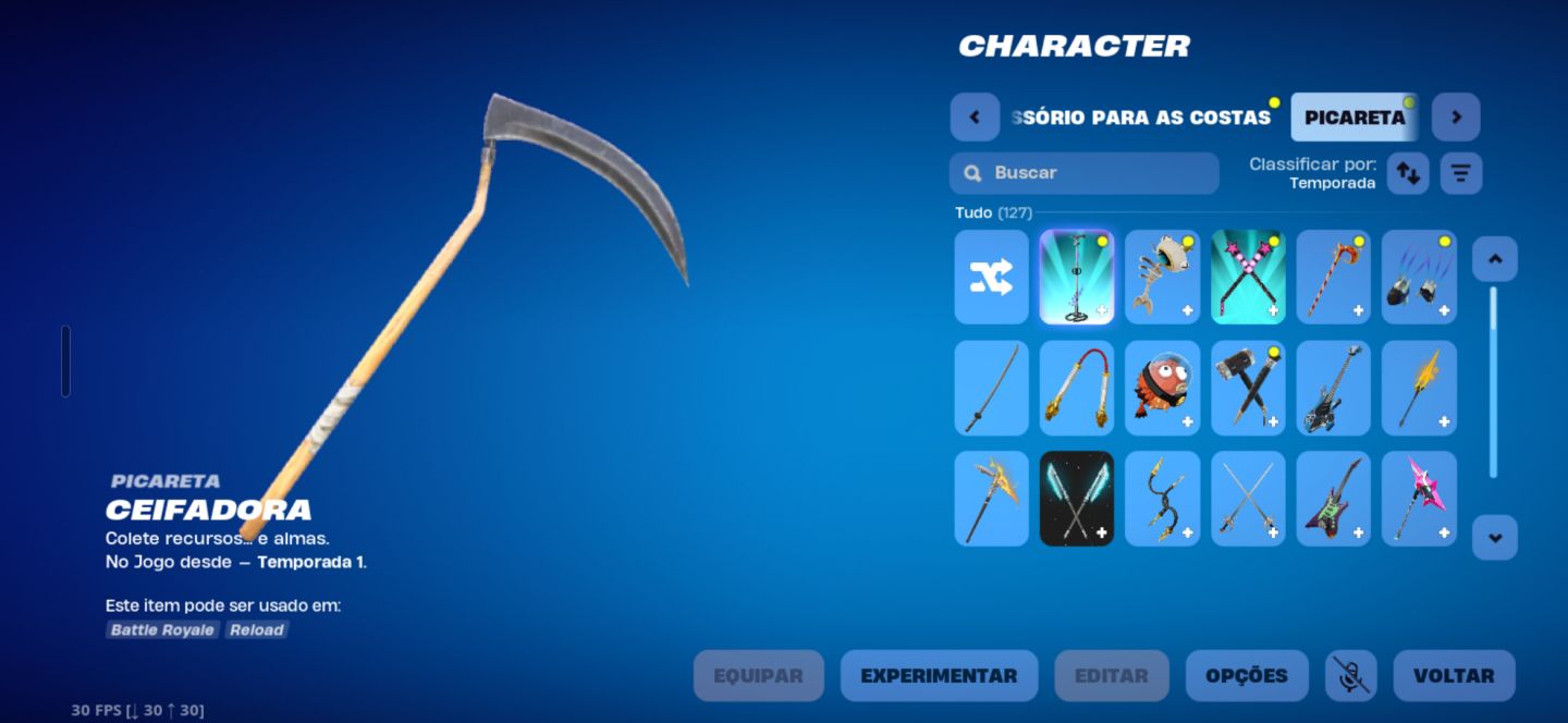 Conta og com a temporada 4,5,6,7,2 full com mais de 100 skins