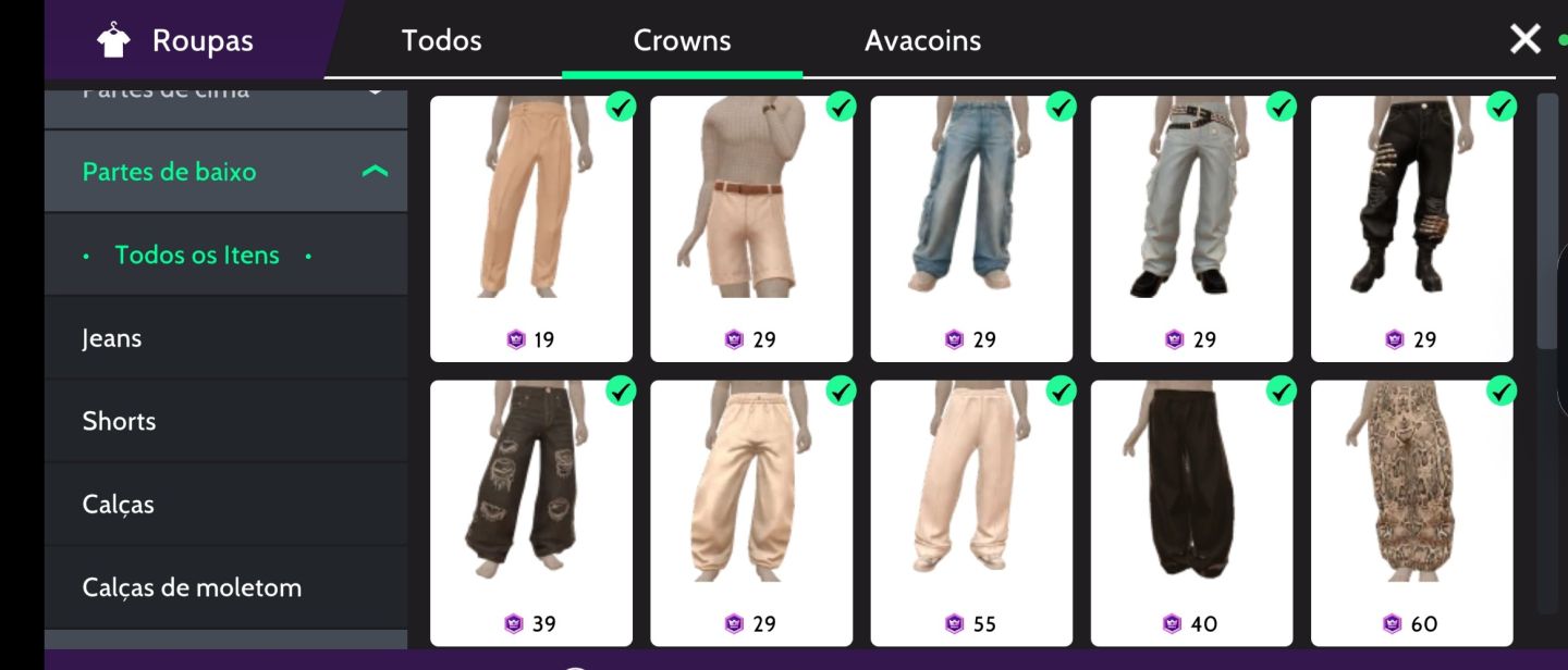 Conta avakin life masculina