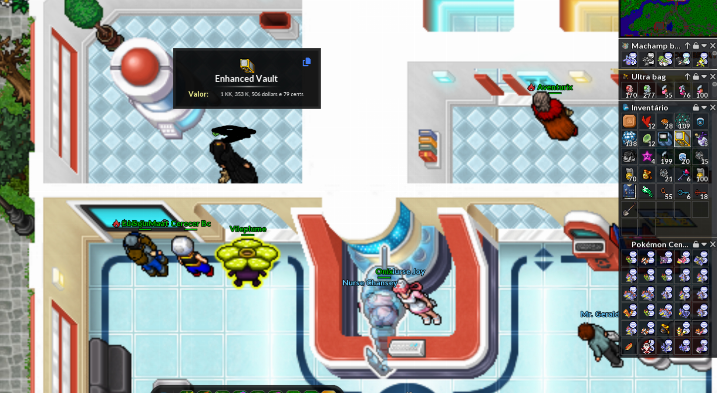 PSairHoje Conta PokeXGames Personagem Naturia 163 e PsyCreft 122(PXG) Mundo:GOLD