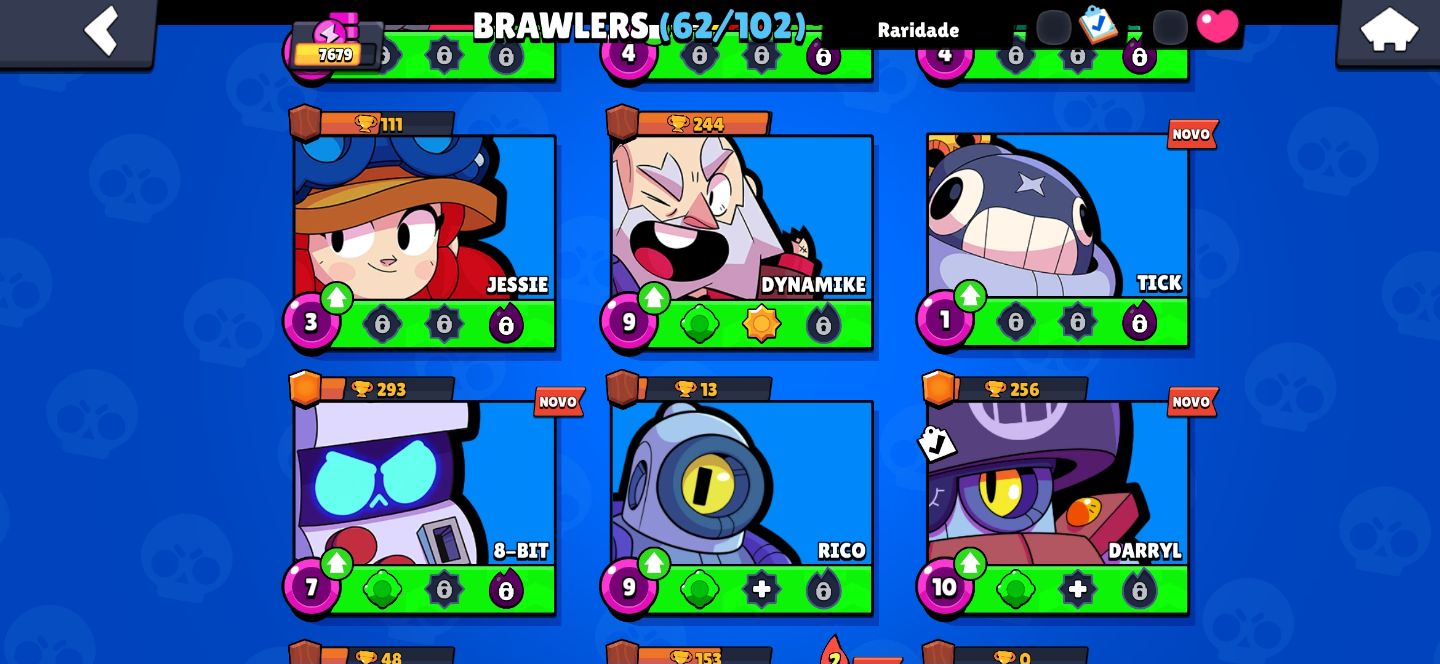 CONTA BRAWL STARS, SKINS LEGENDARIOD E ETC
